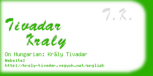 tivadar kraly business card