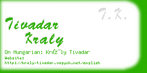 tivadar kraly business card